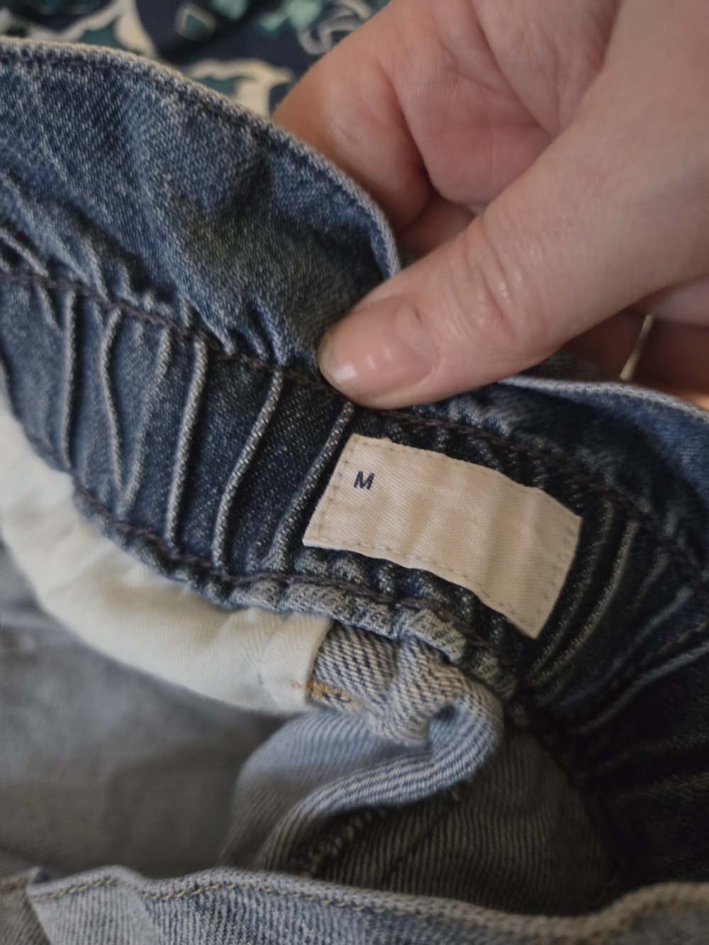 GAP Light Blue Denim Drawstring Casual Shorts - Picture 3 of 5